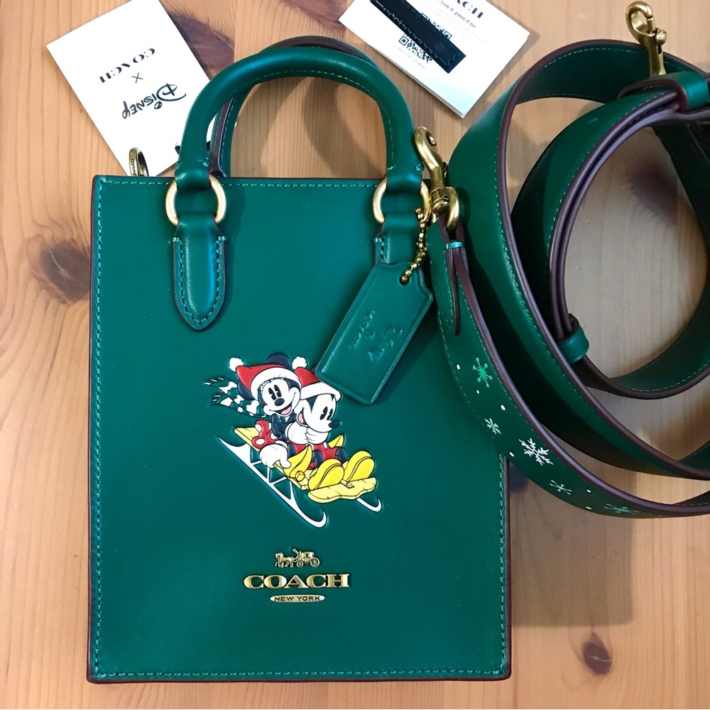 🐭 Disney X Coach North South Mini Tote With Sled Motif